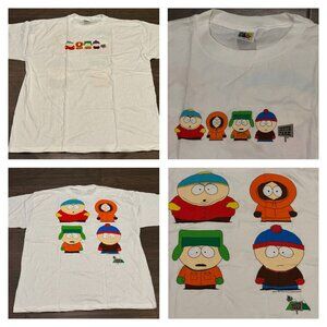 Vintage 1998 Double Sided South Park ORIGINAL White Tee Shirt Top Cartoon 90's